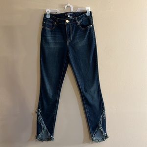 BoomBoom Jeans/ women’s Jr Dark jeans/ short frayed hem/ Size 5